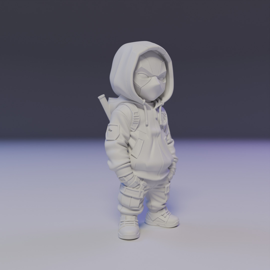 Deadpool chibi 3D print model_8