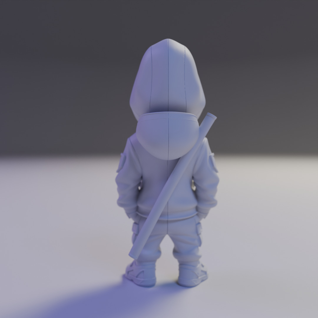 Deadpool chibi 3D print model_6