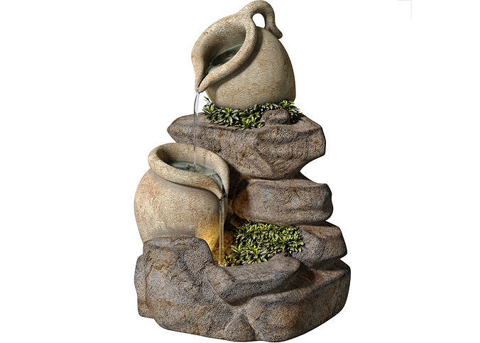 Decorative Outdoor Rock Stone Sculptures Fountain For Garden  3D model