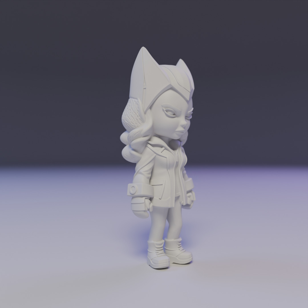 Scarlet Witch chibi 3D print model_8