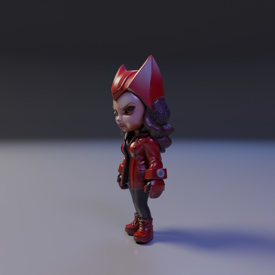 Scarlet Witch chibi 3D print model_9