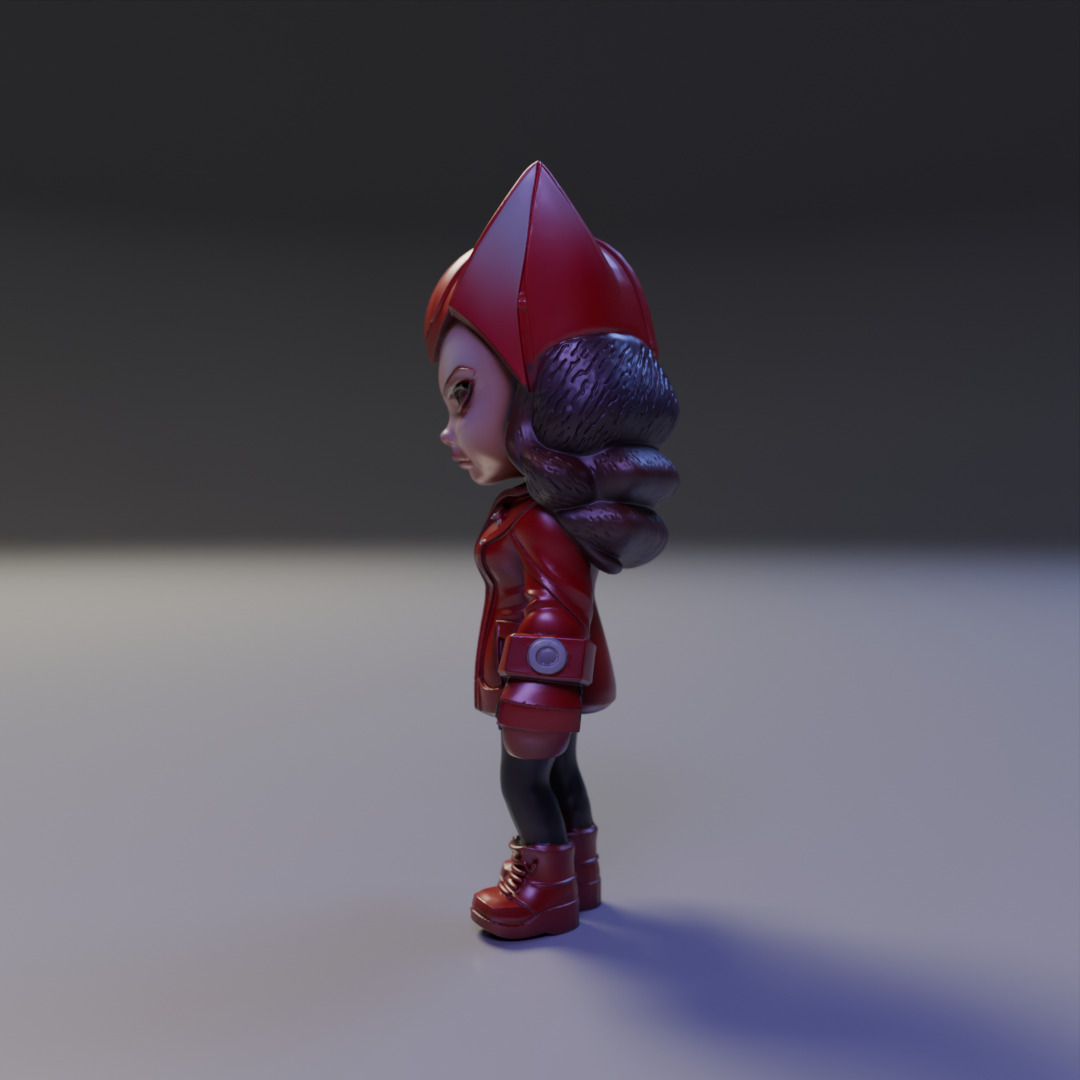 Scarlet Witch chibi 3D print model_3