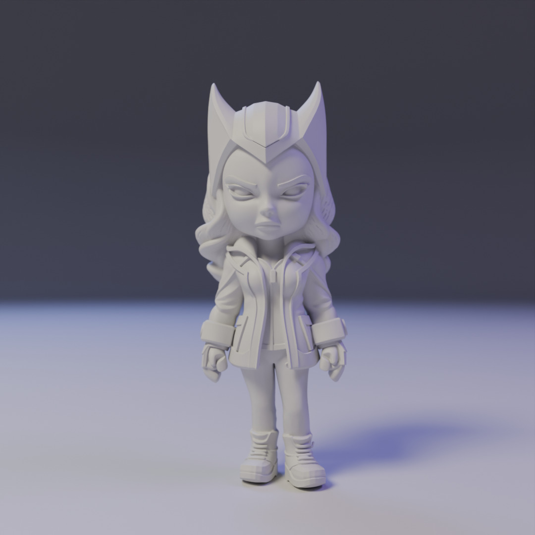 Scarlet Witch chibi 3D print model_16