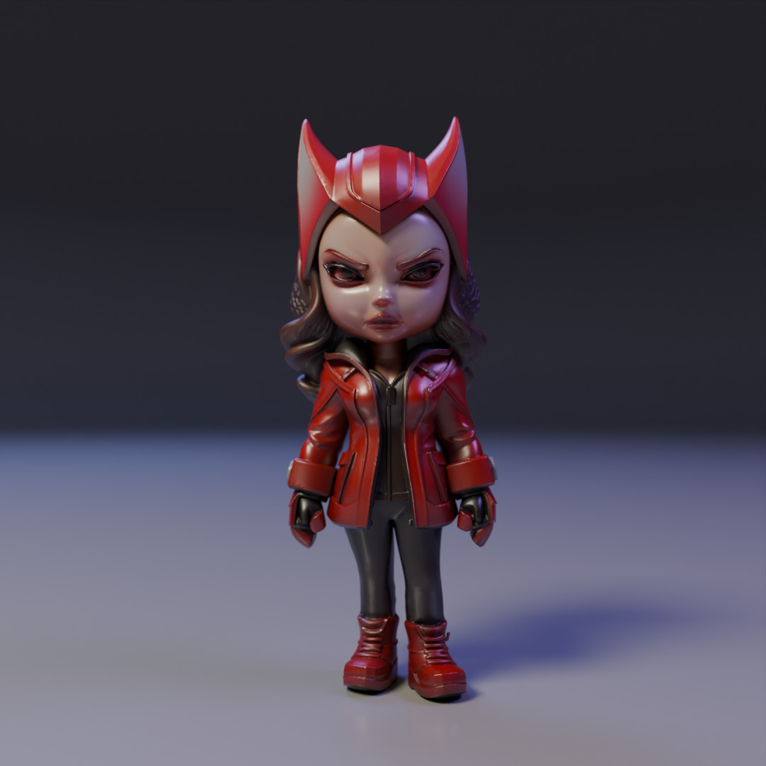 Scarlet Witch chibi 3D print model_15