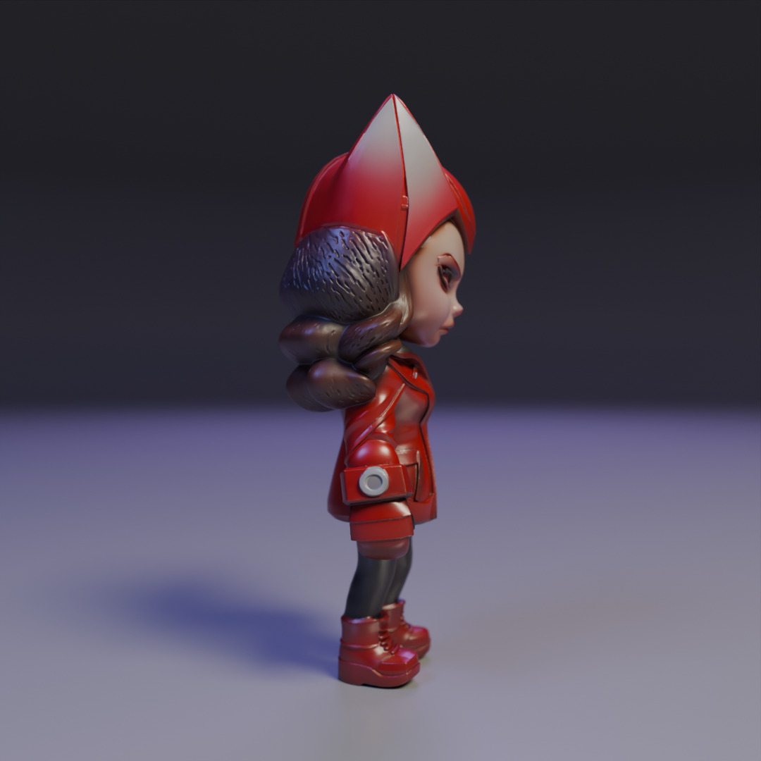 Scarlet Witch chibi 3D print model_1