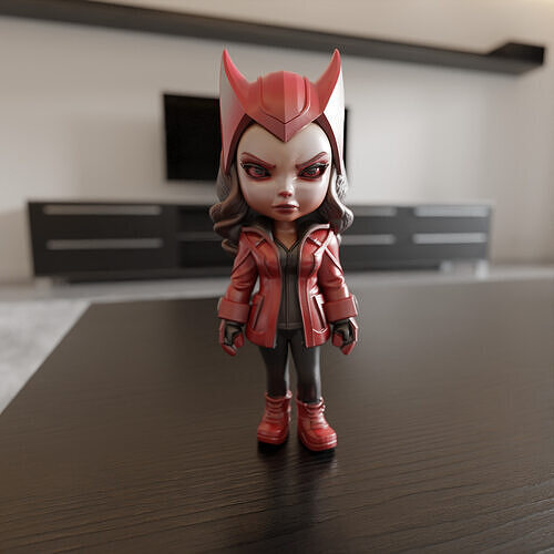 Scarlet Witch chibi 3D print model