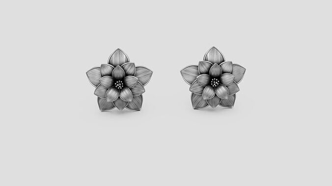 Lower Shape Girly Lux Earring 3D print model