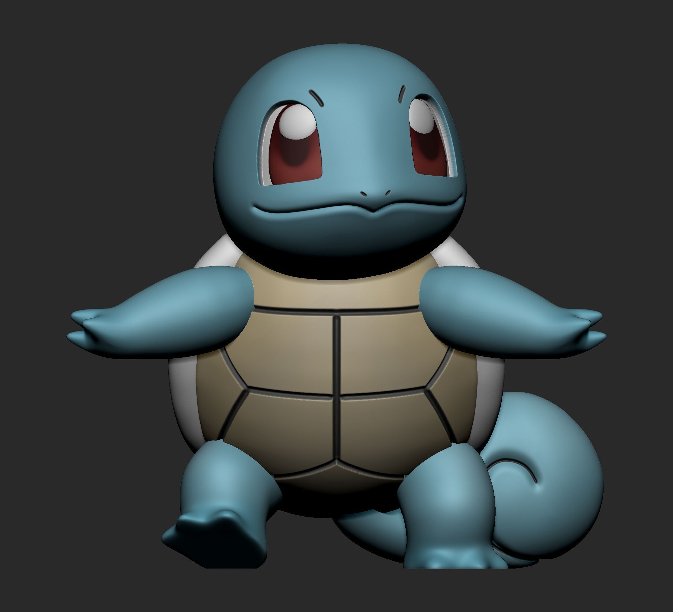 Pokemon - Squirtle with 2 poses 3D print model_1