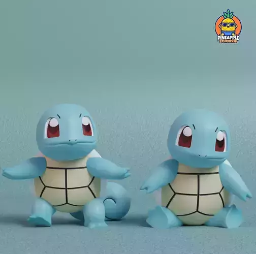 Pokemon - Squirtle with 2 poses 3D print model