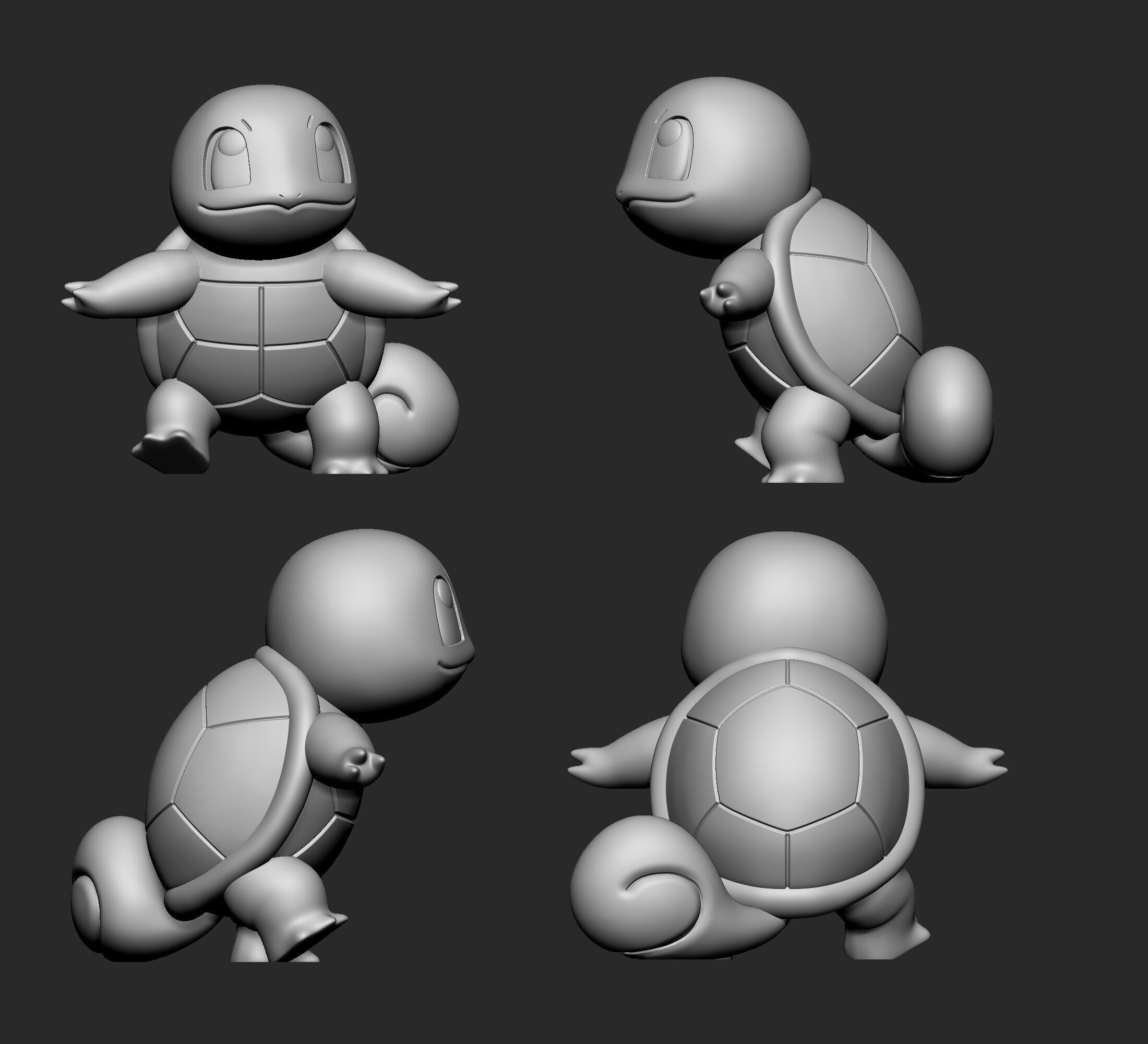Pokemon - Squirtle with 2 poses 3D print model_3