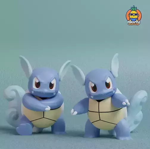 Pokemon - Wartortle  with 2 poses 3D print model