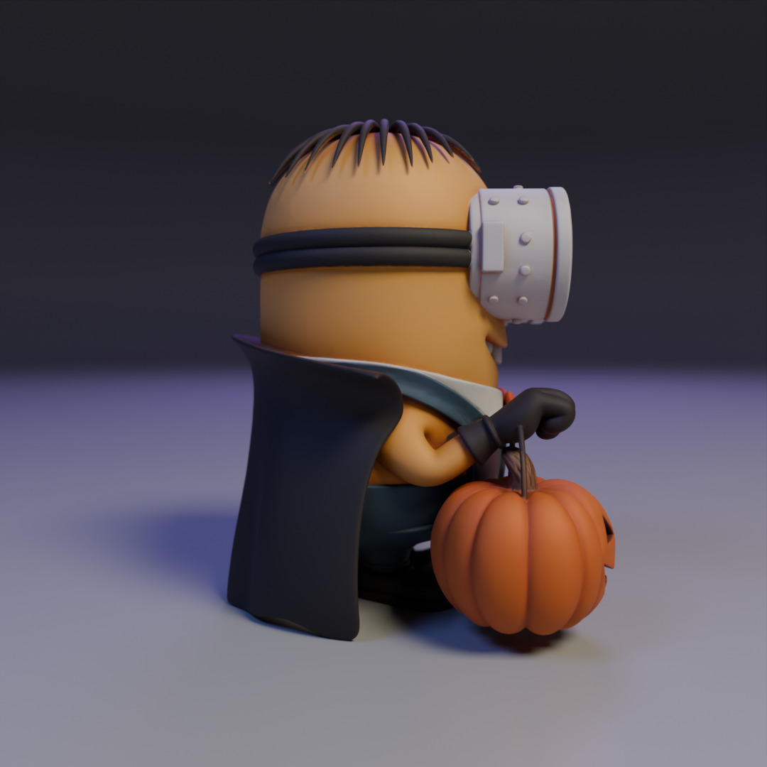 minion halloween 3D print model_1
