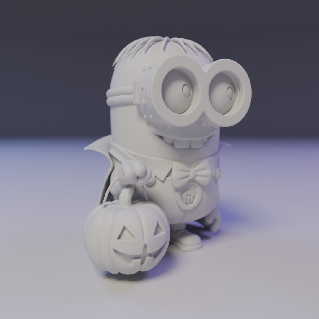 minion halloween 3D print model_8