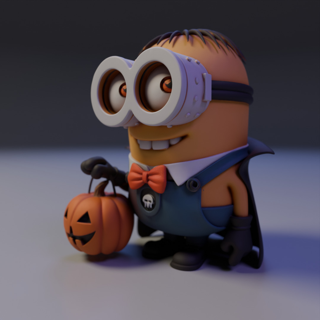 minion halloween 3D print model_9