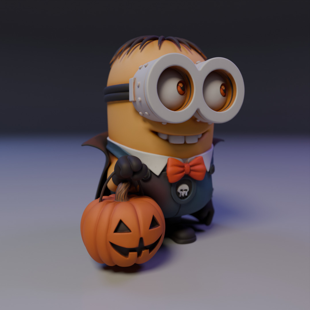 minion halloween 3D print model_7