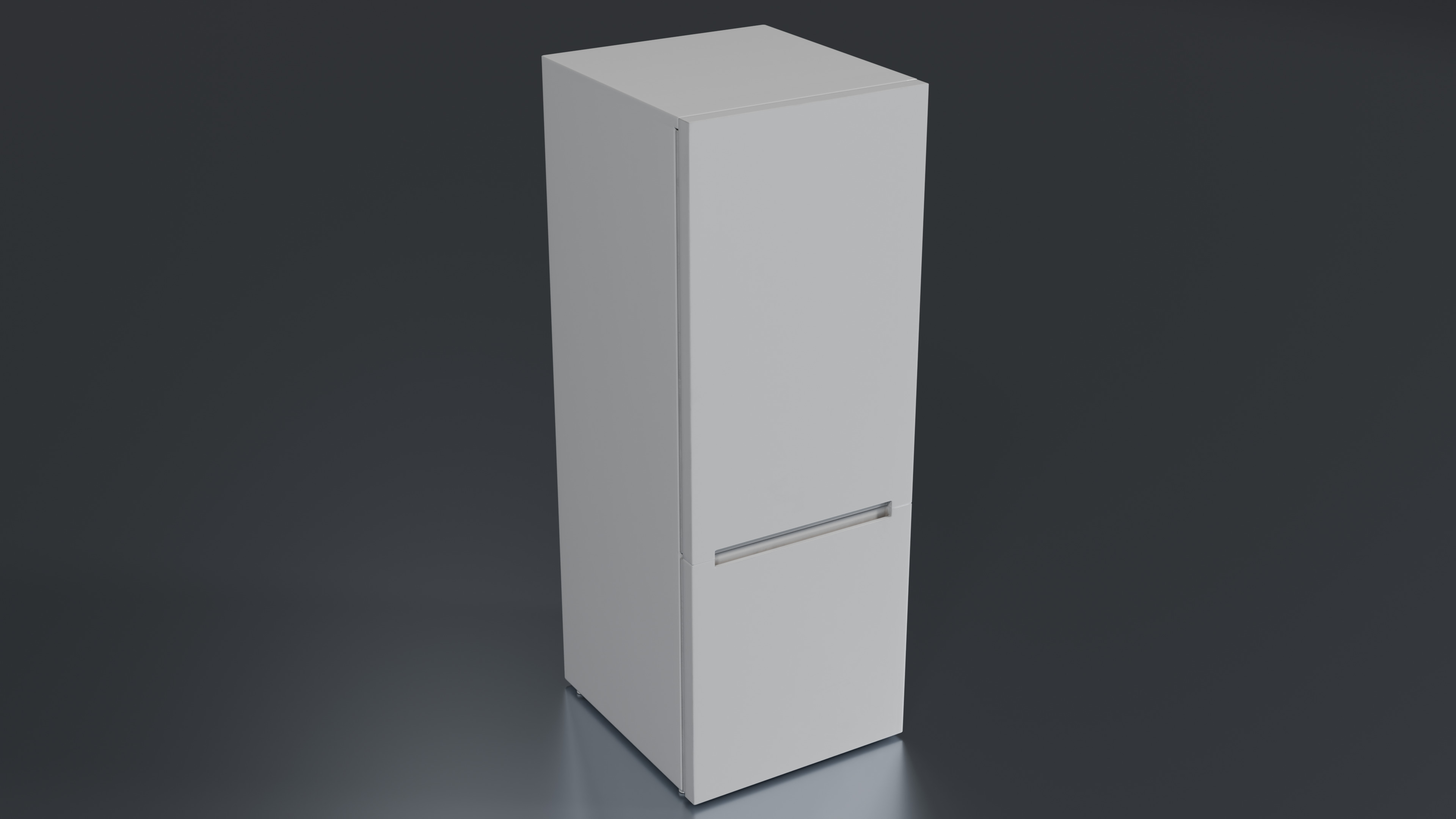 Refrigerator With Freezer Low-poly 3D model_2