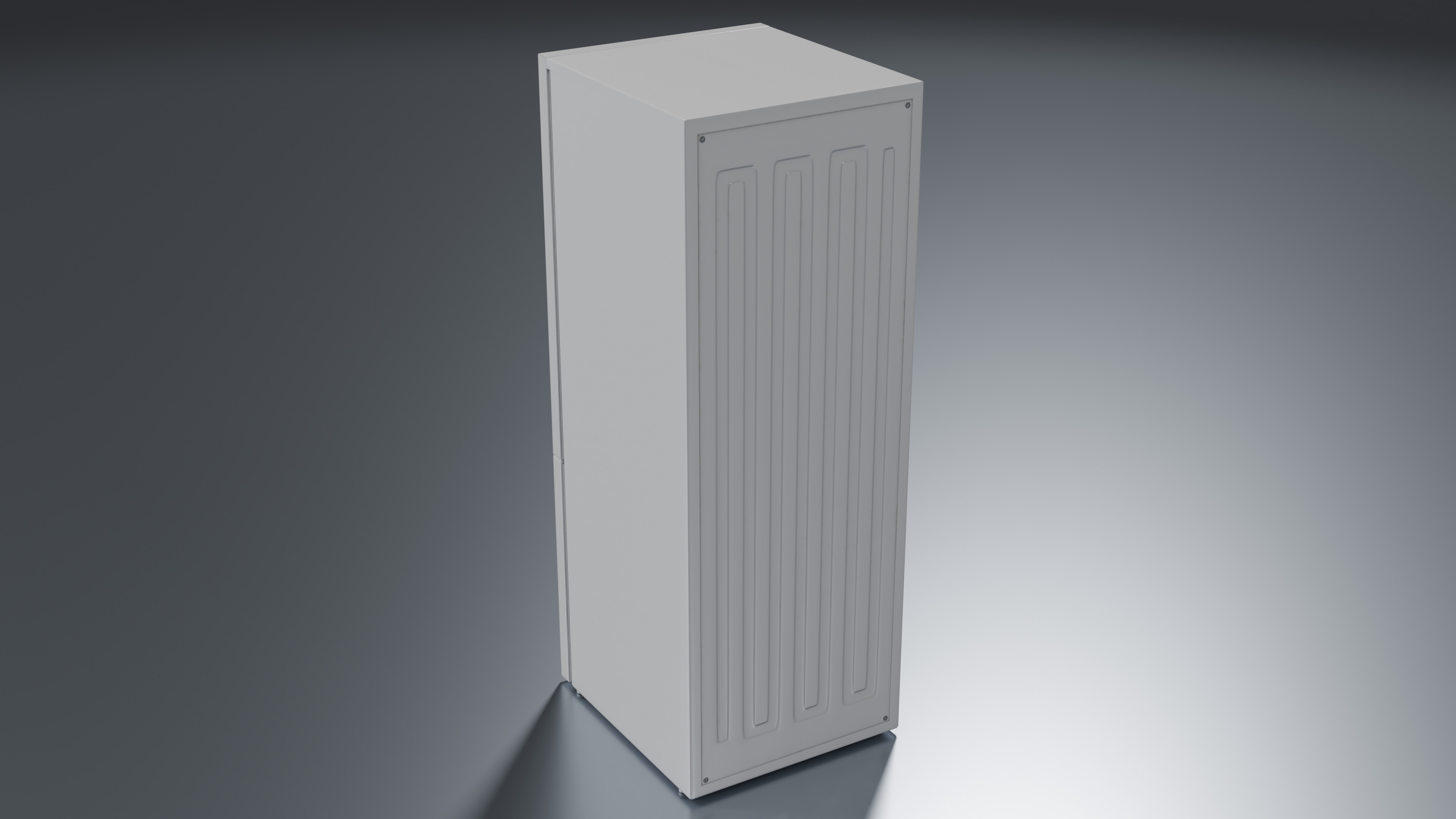 Refrigerator With Freezer Low-poly 3D model_4