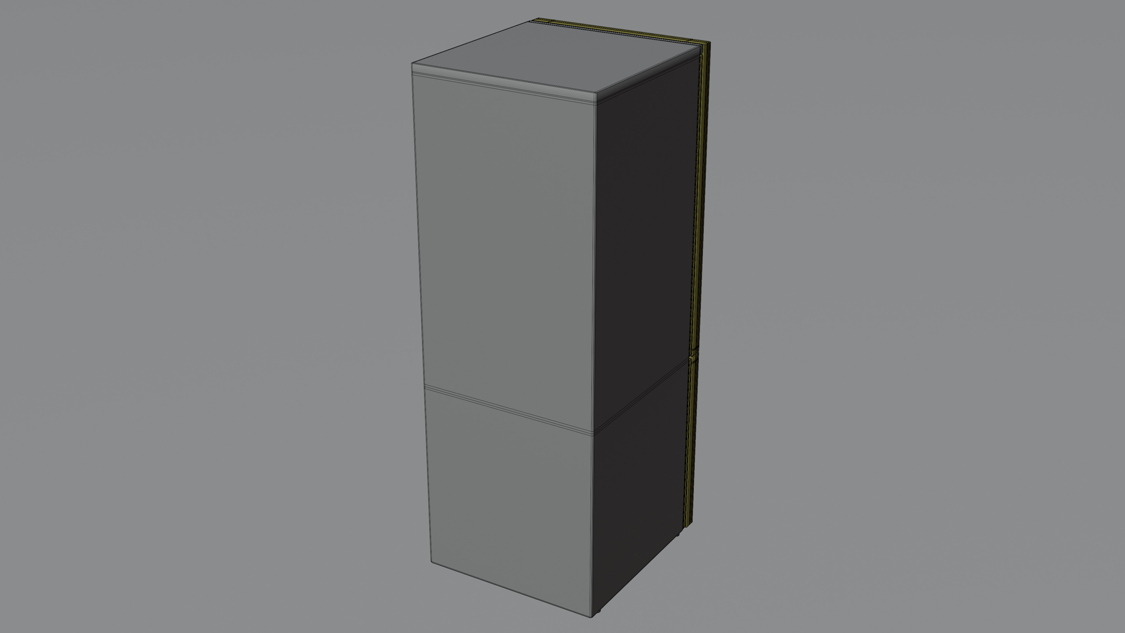 Refrigerator With Freezer Low-poly 3D model_11