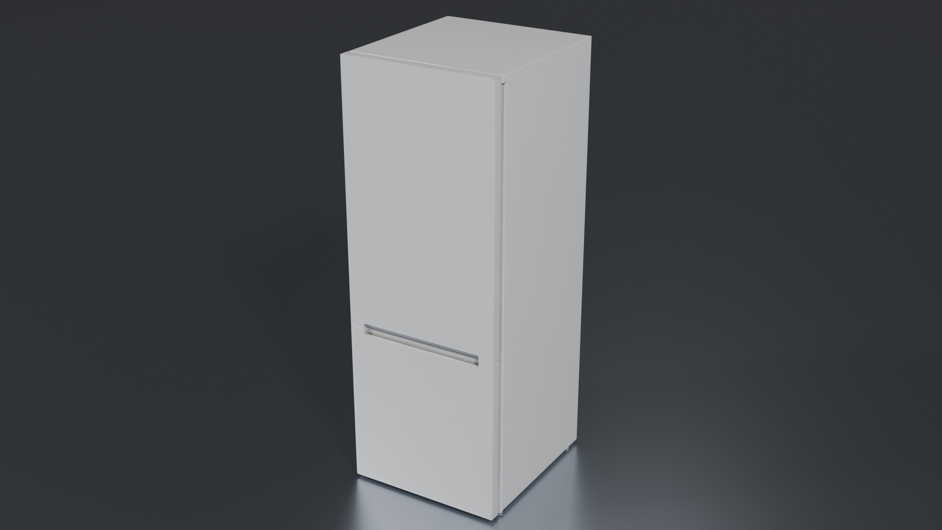 Refrigerator With Freezer Low-poly 3D model_3