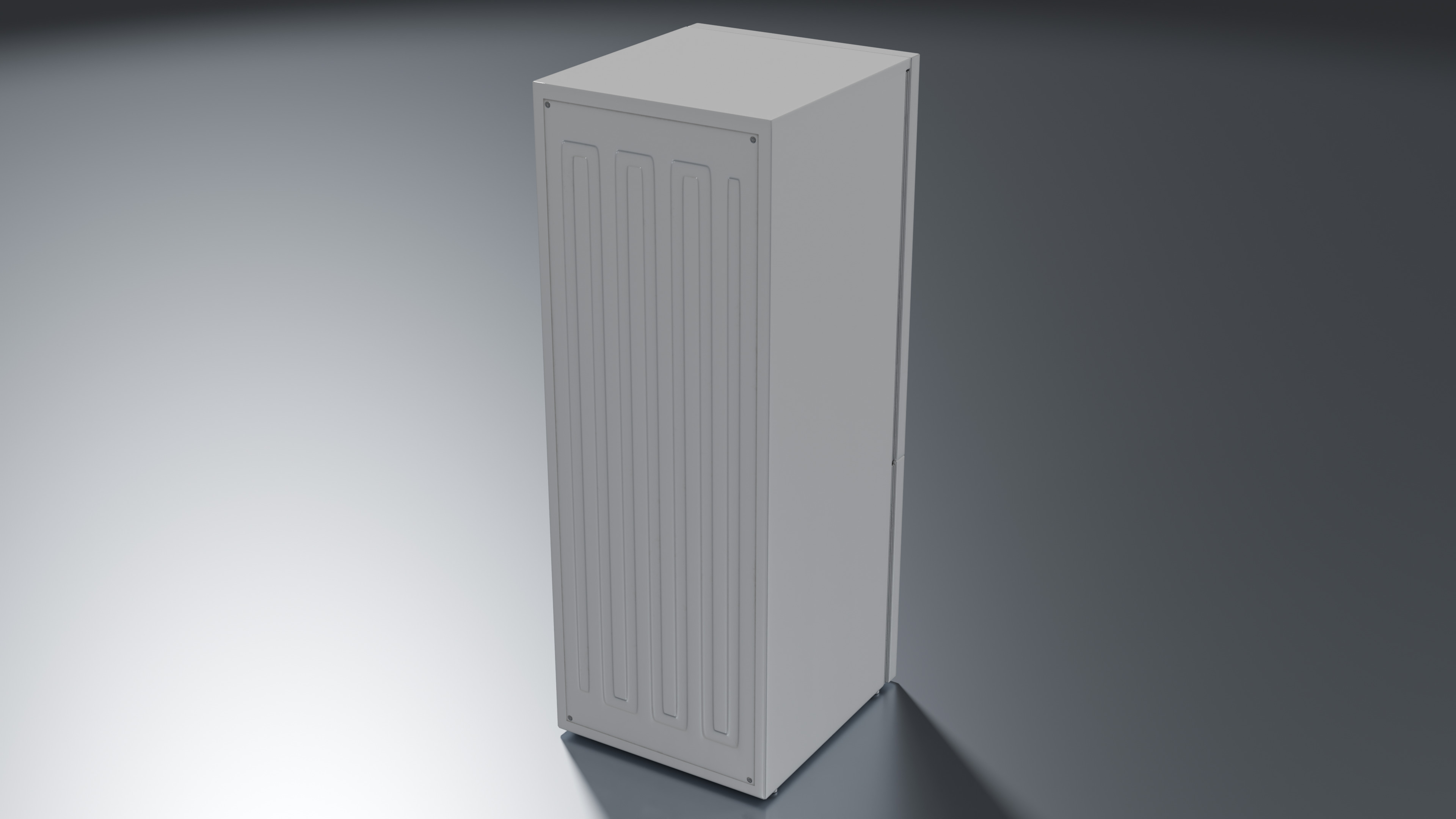 Refrigerator With Freezer Low-poly 3D model_5