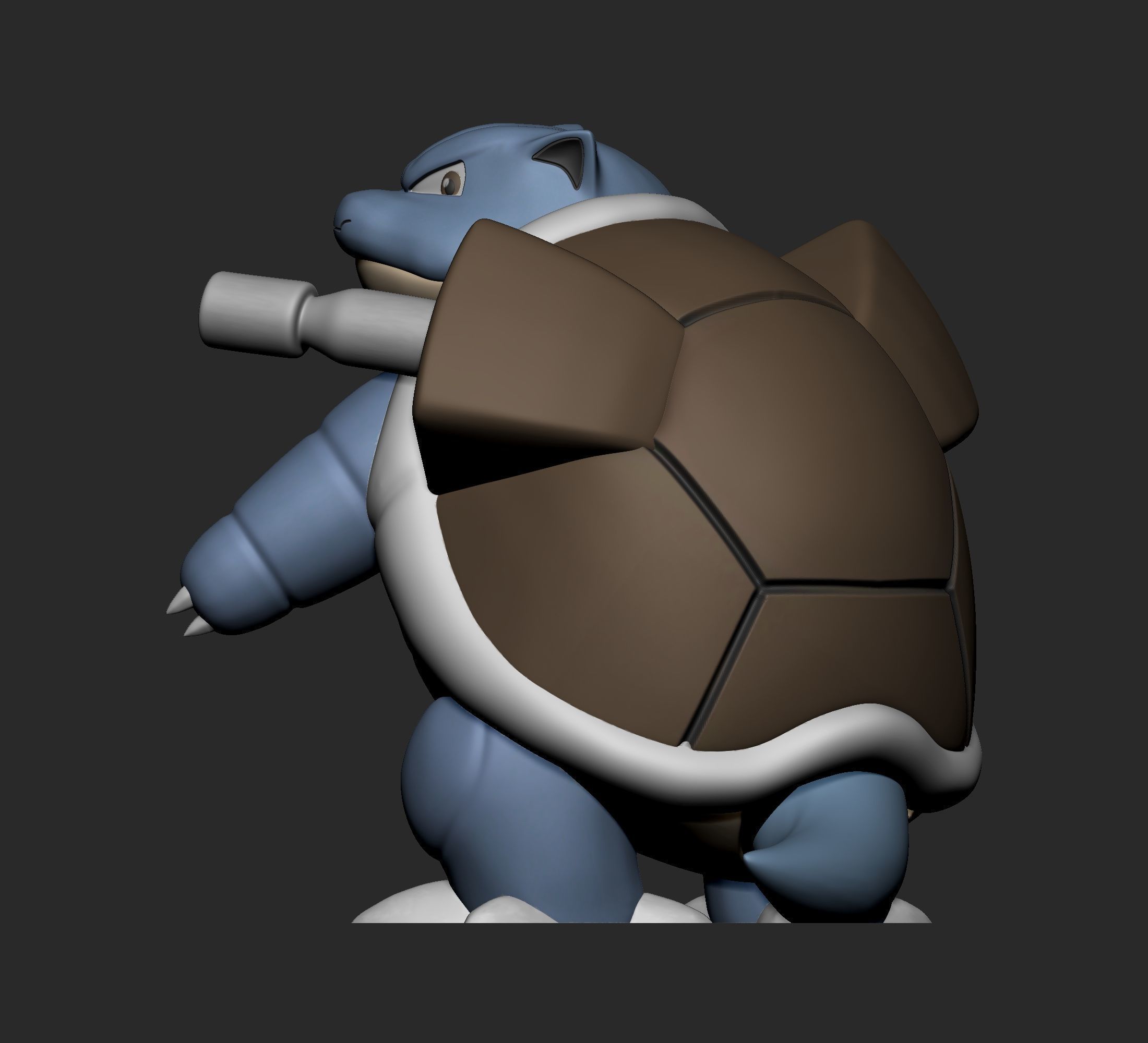 Pokemon - Squirtle Wartortle and Blastoise with 2 poses 3D print model_12