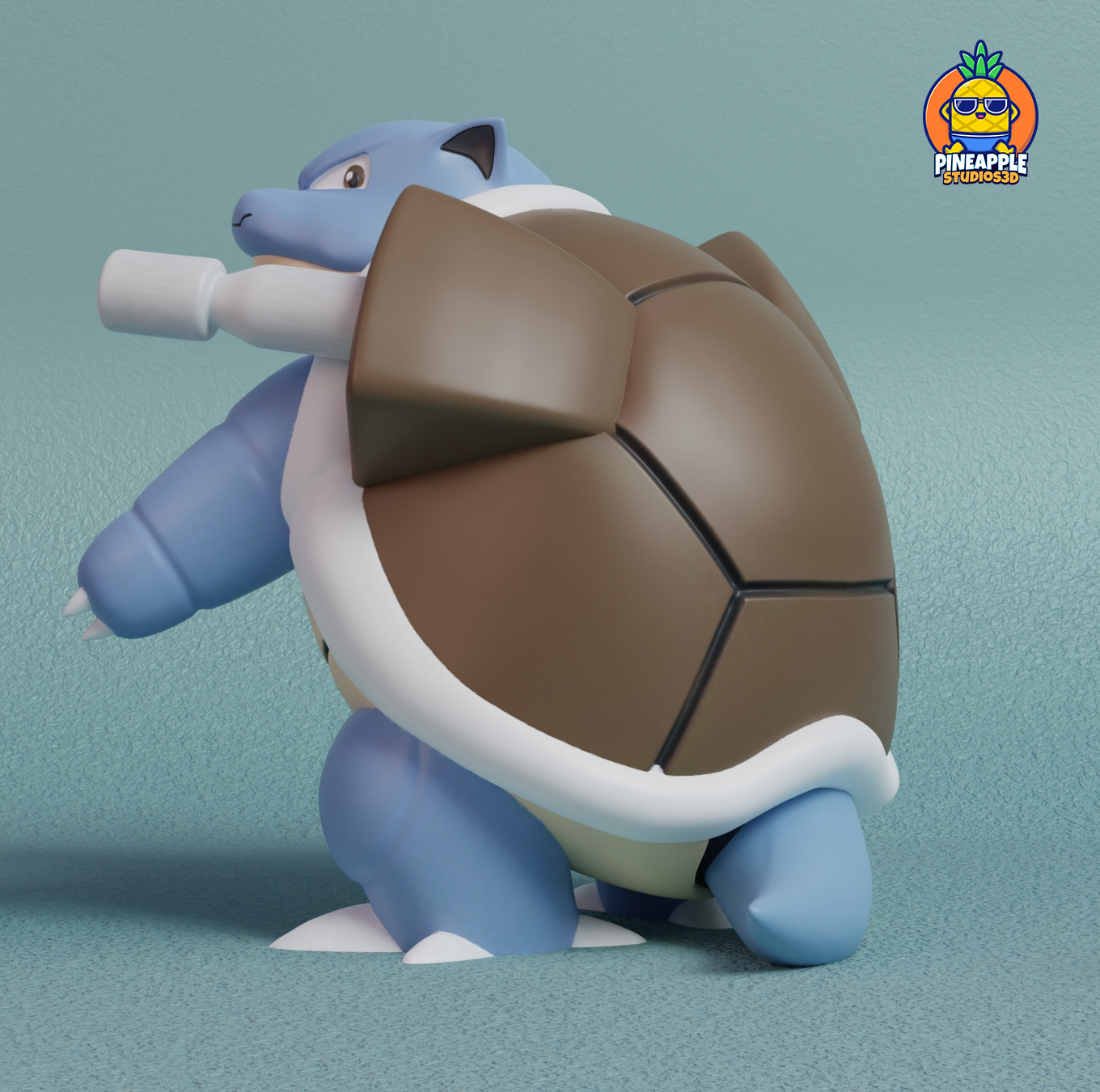 Pokemon - Squirtle Wartortle and Blastoise with 2 poses 3D print model_11