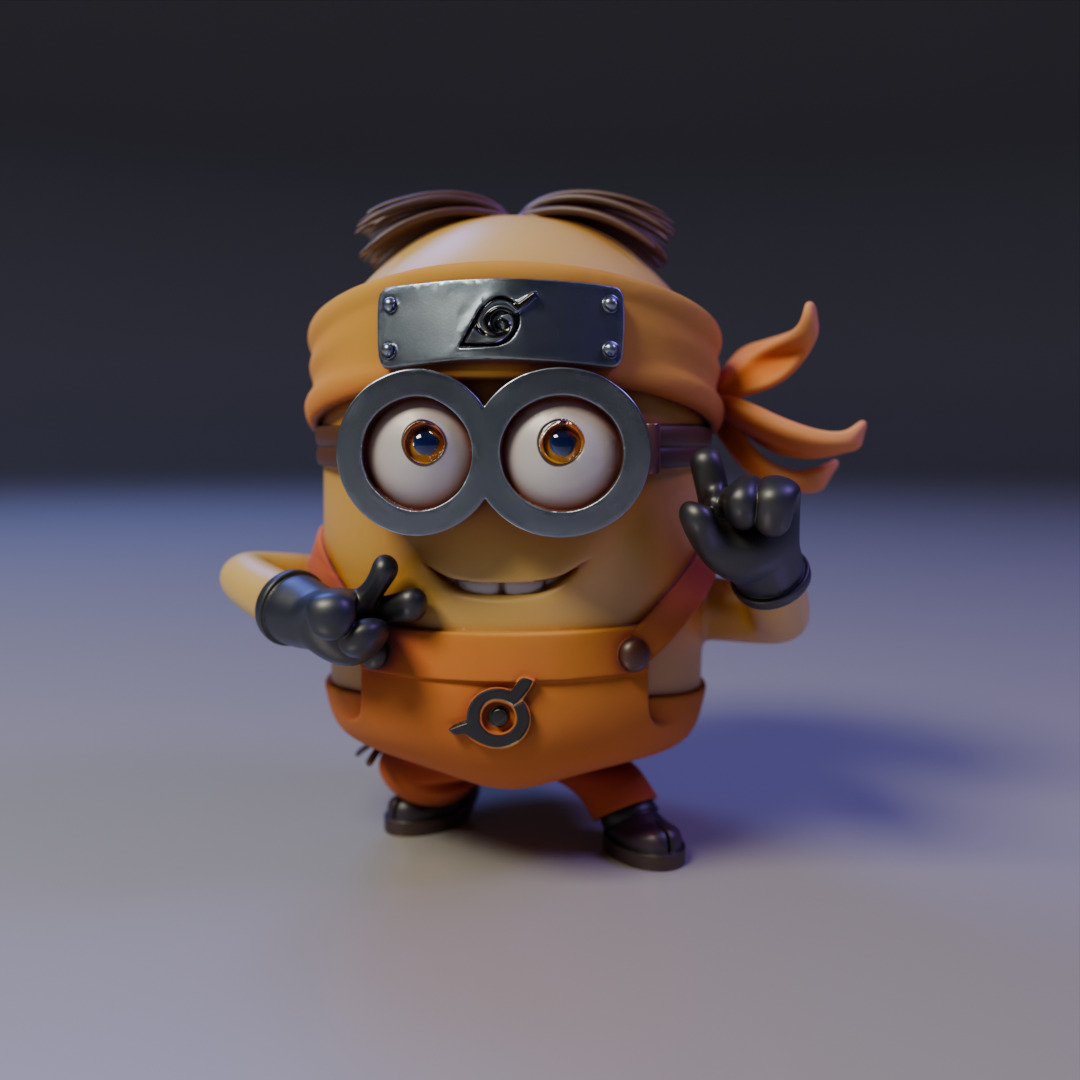 naruto minion 3D print model_15