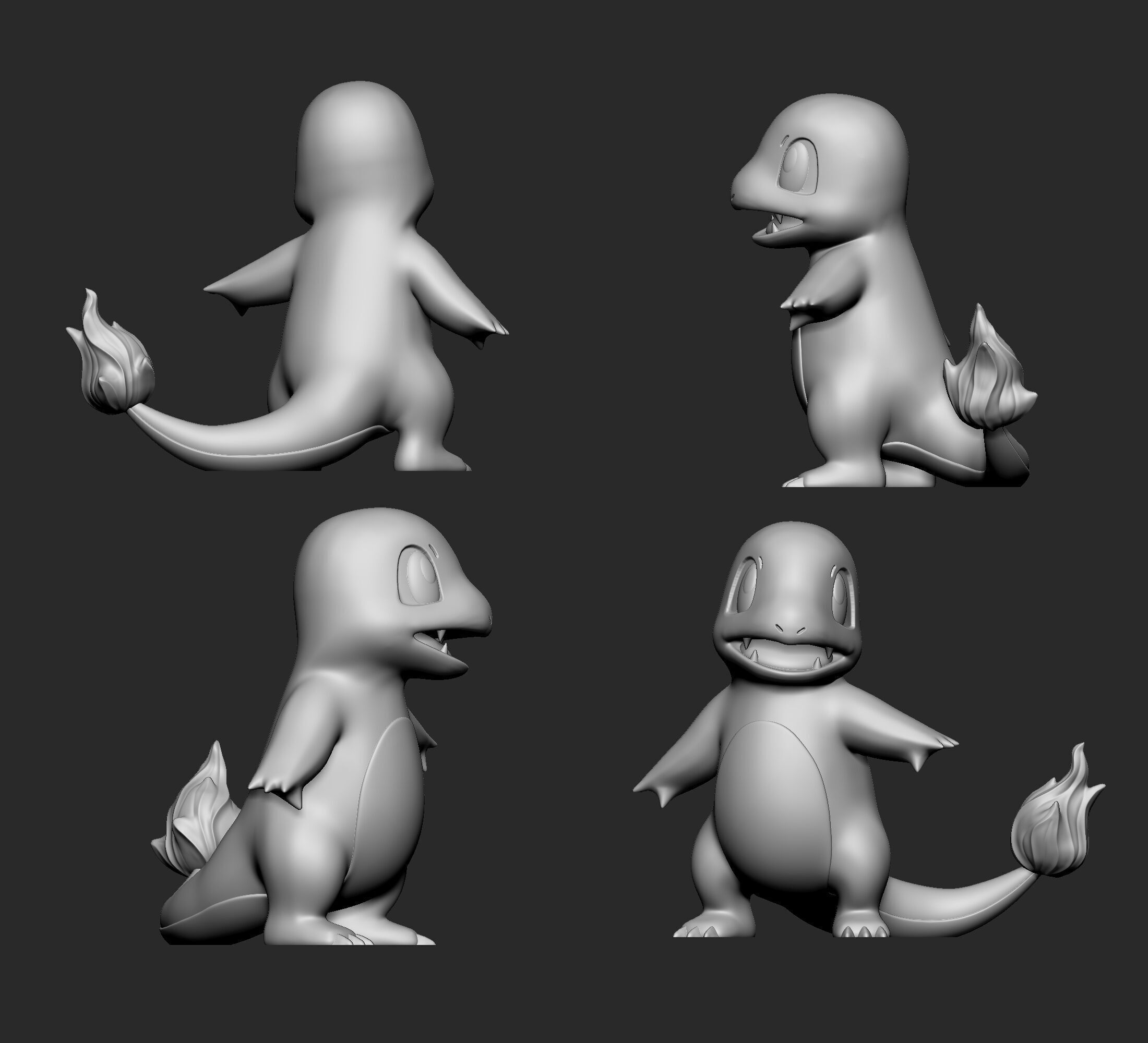 Pokemon - Charmander  with 2 poses 3D print model_7