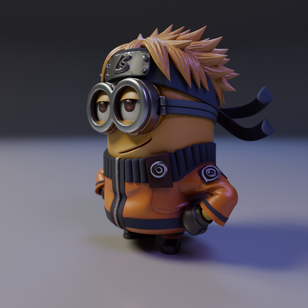 naruto minion 3D print model_10