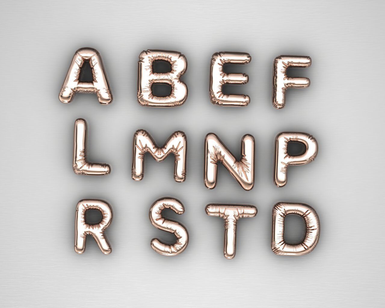  Hollow Printable 3D Font 3D print model_2