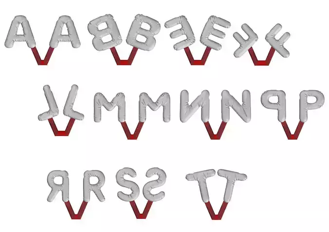  Hollow Printable 3D Font