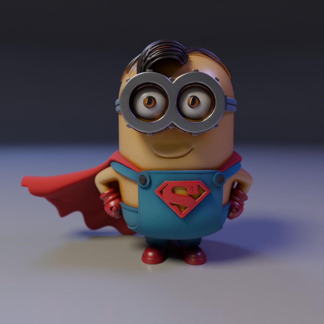 minion superman 3D print model_15