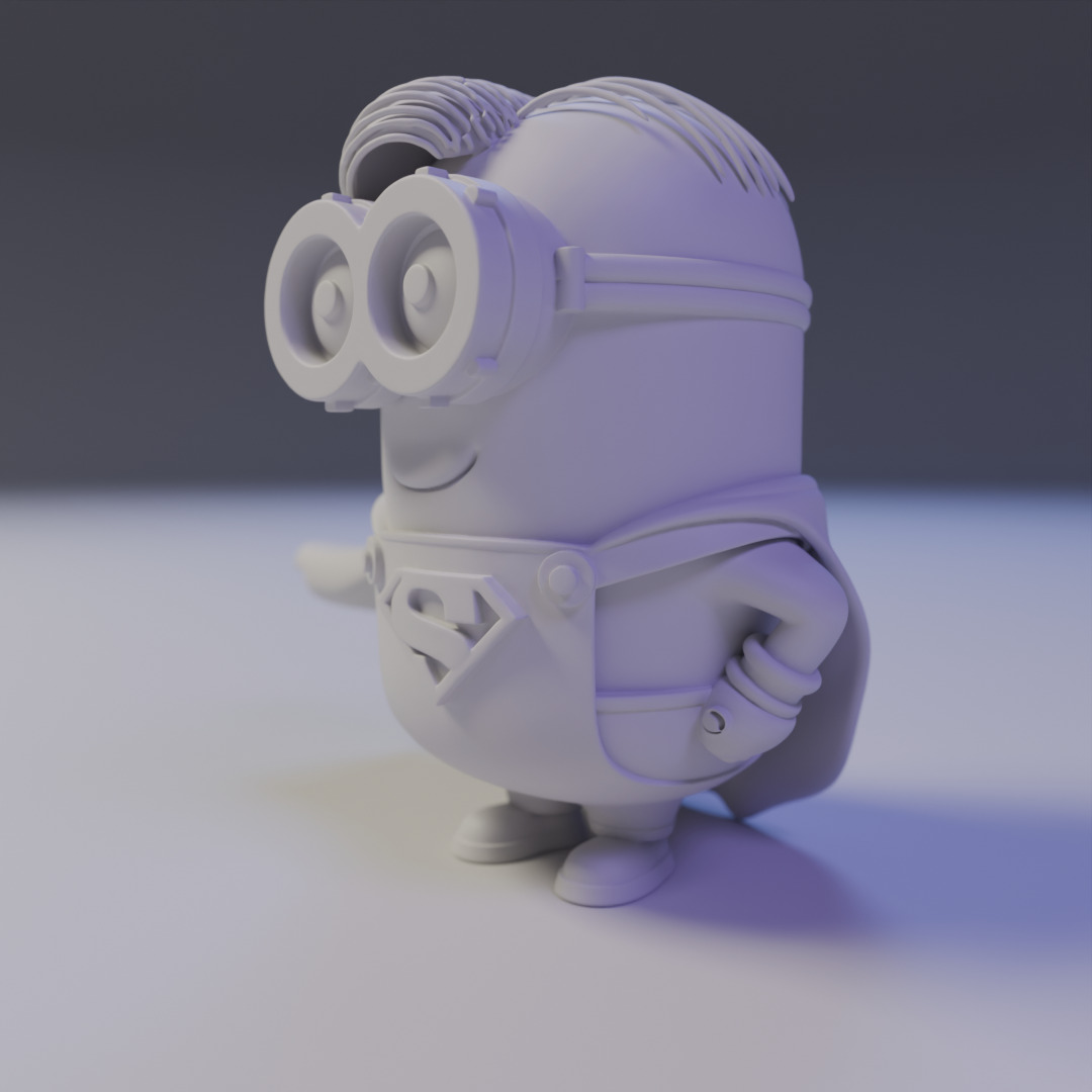 minion superman 3D print model_10