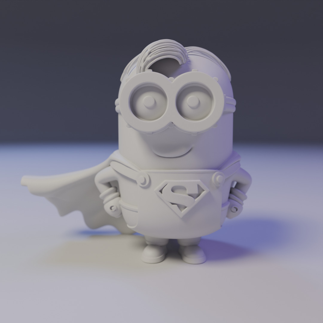 minion superman 3D print model_16