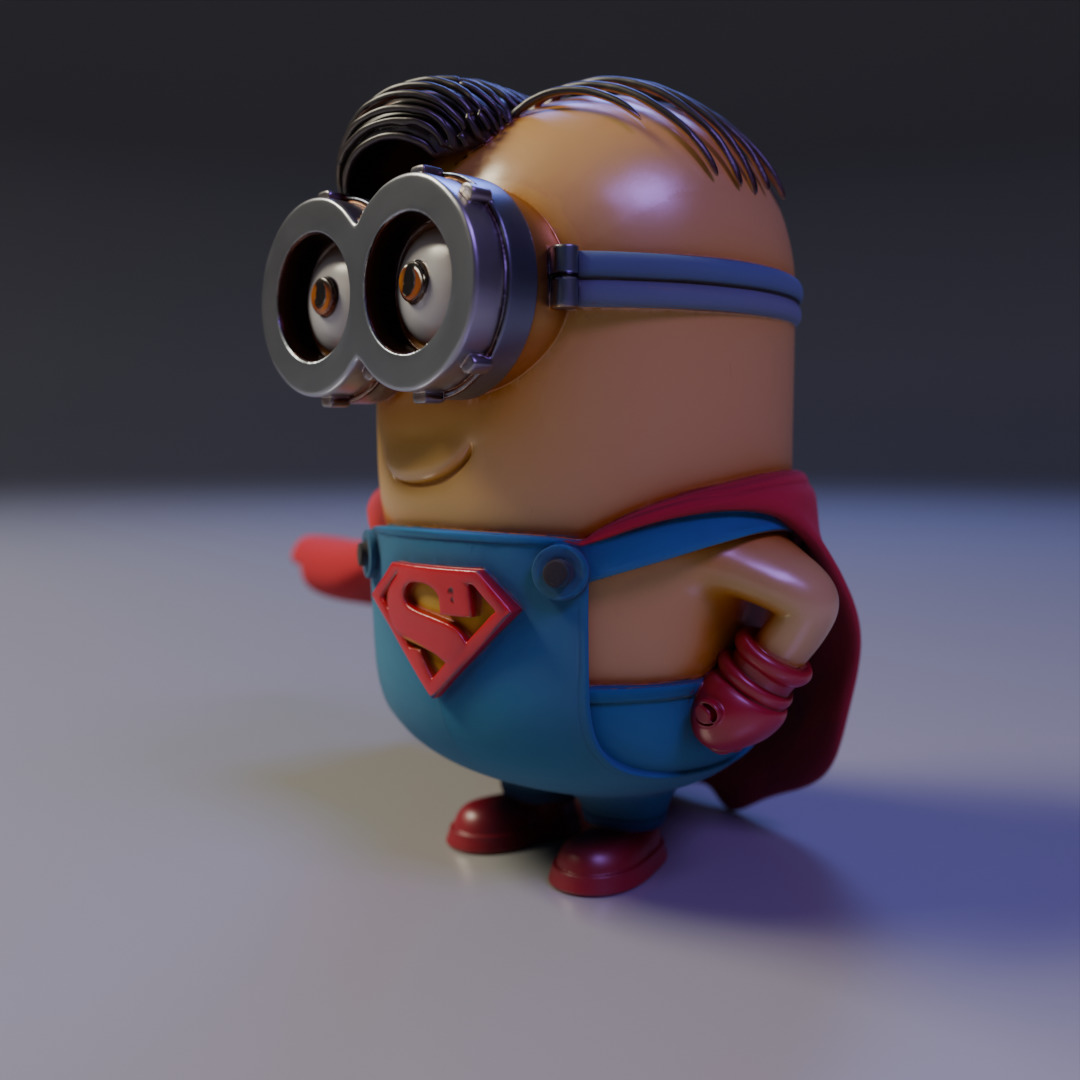 minion superman 3D print model_9