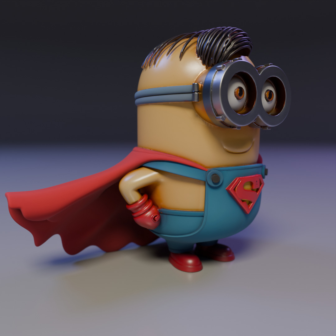 minion superman 3D print model_7