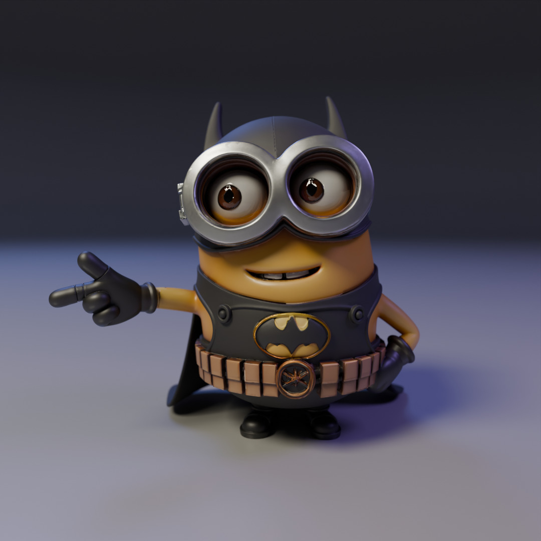 batman minion 3D print model_16