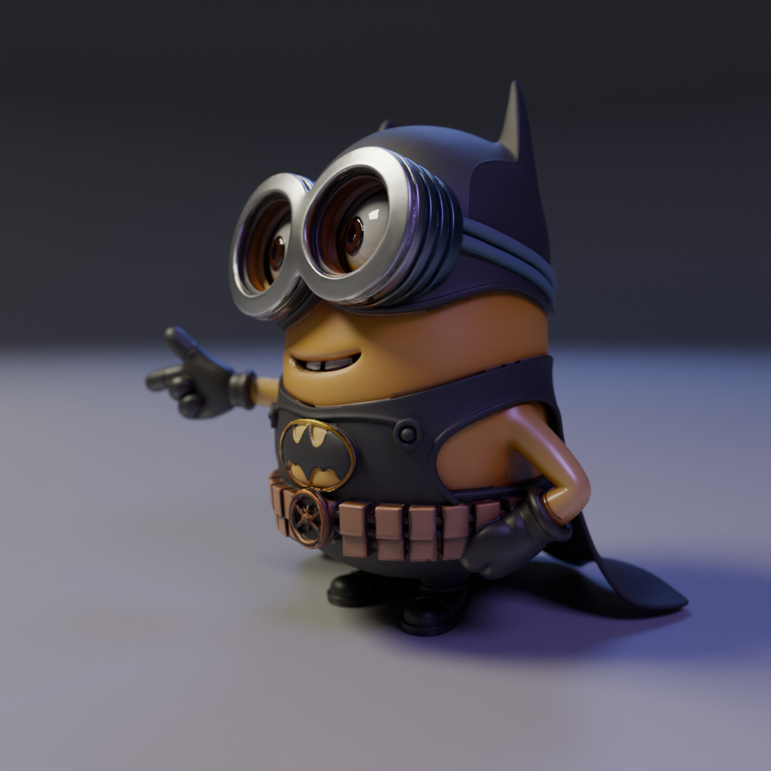 batman minion 3D print model_11