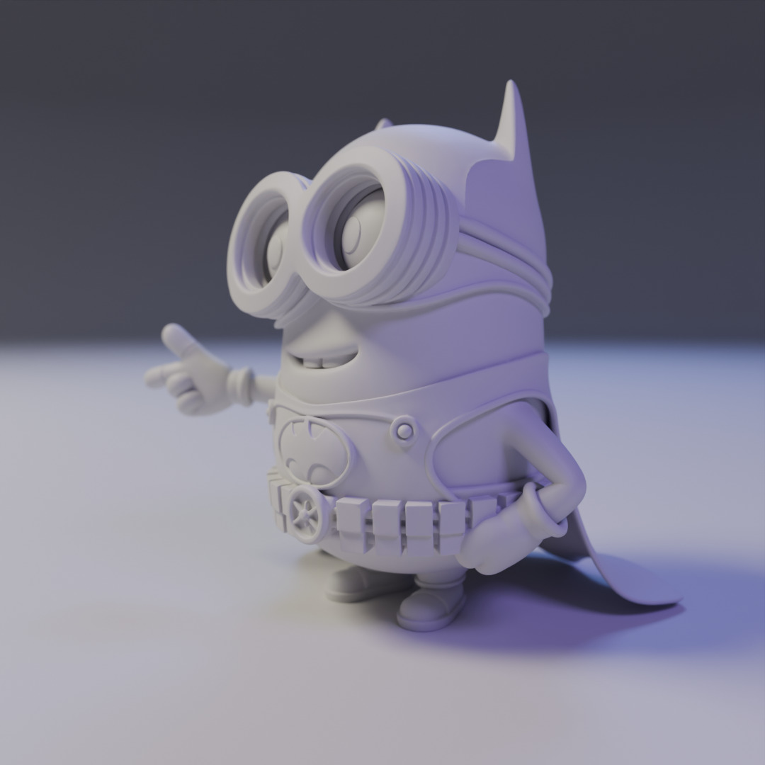 batman minion 3D print model_10