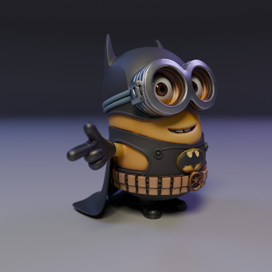 batman minion 3D print model_9