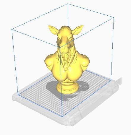 camel head bust 3D print model_7
