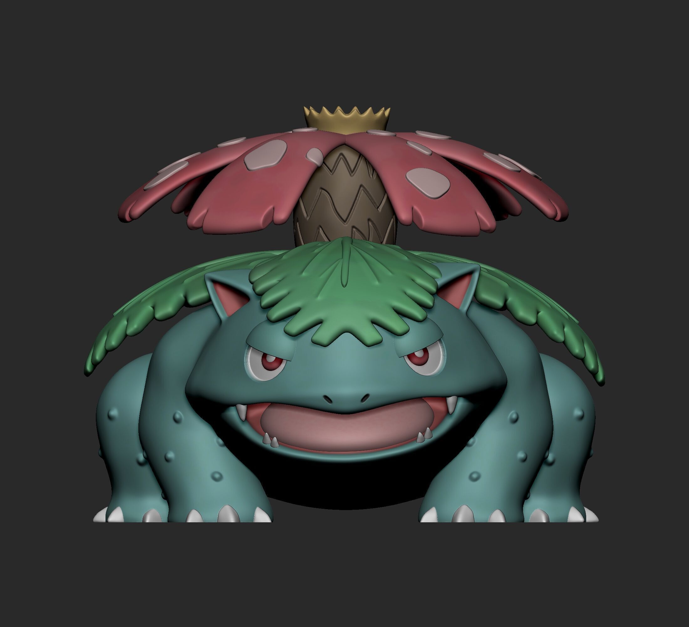 Pokemon - Bulbasaur Ivysaur and Venusaur  with 2 poses 3D print model_15