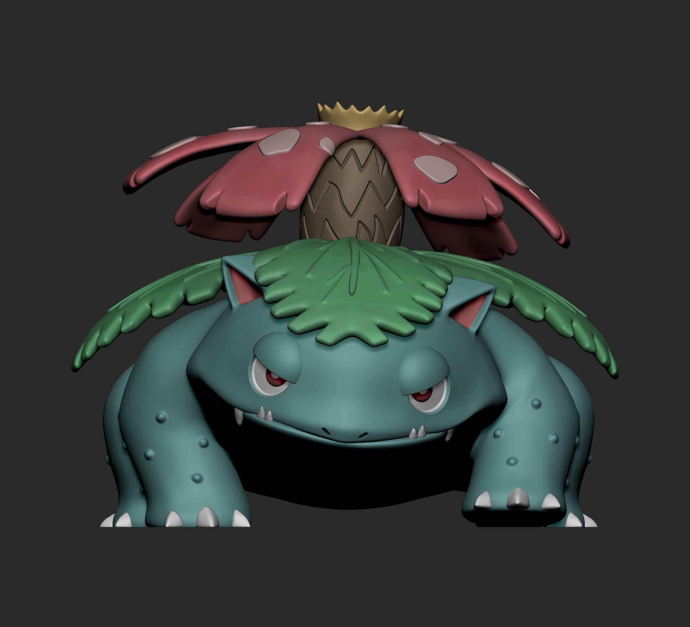 Pokemon - Bulbasaur Ivysaur and Venusaur  with 2 poses 3D print model_12
