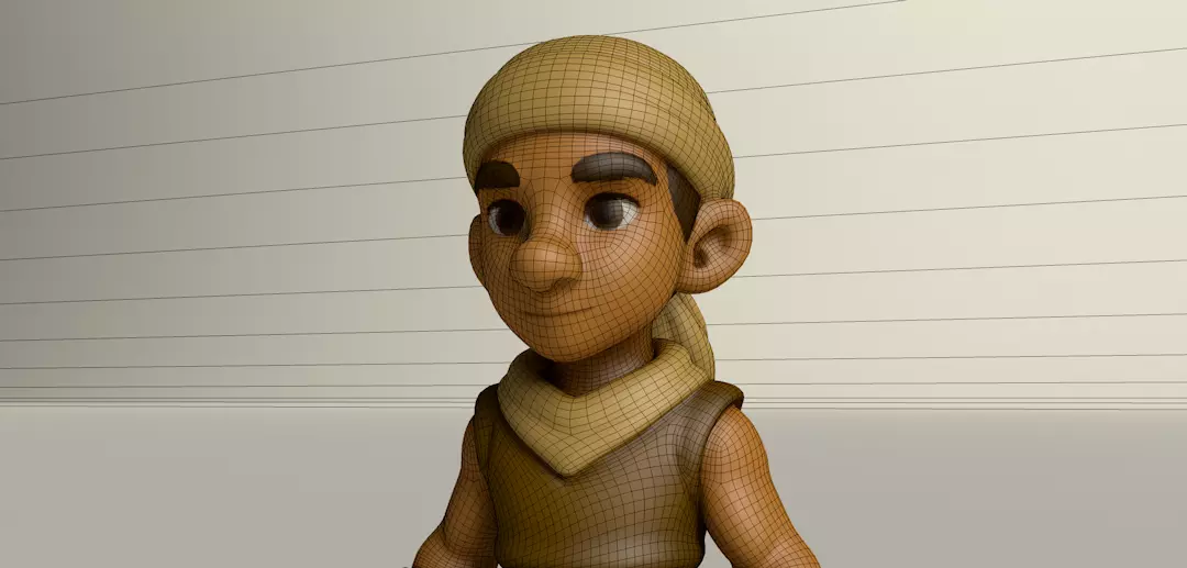 Stylized Game Ready Human Character Rigged named sta  Low-poly 3D model_0