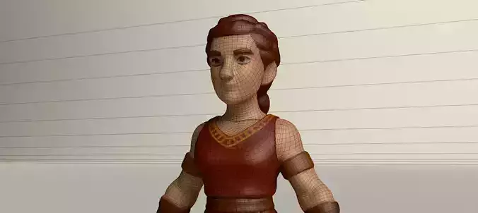 Stylized Game Ready Human Character Rigged named Matoula 