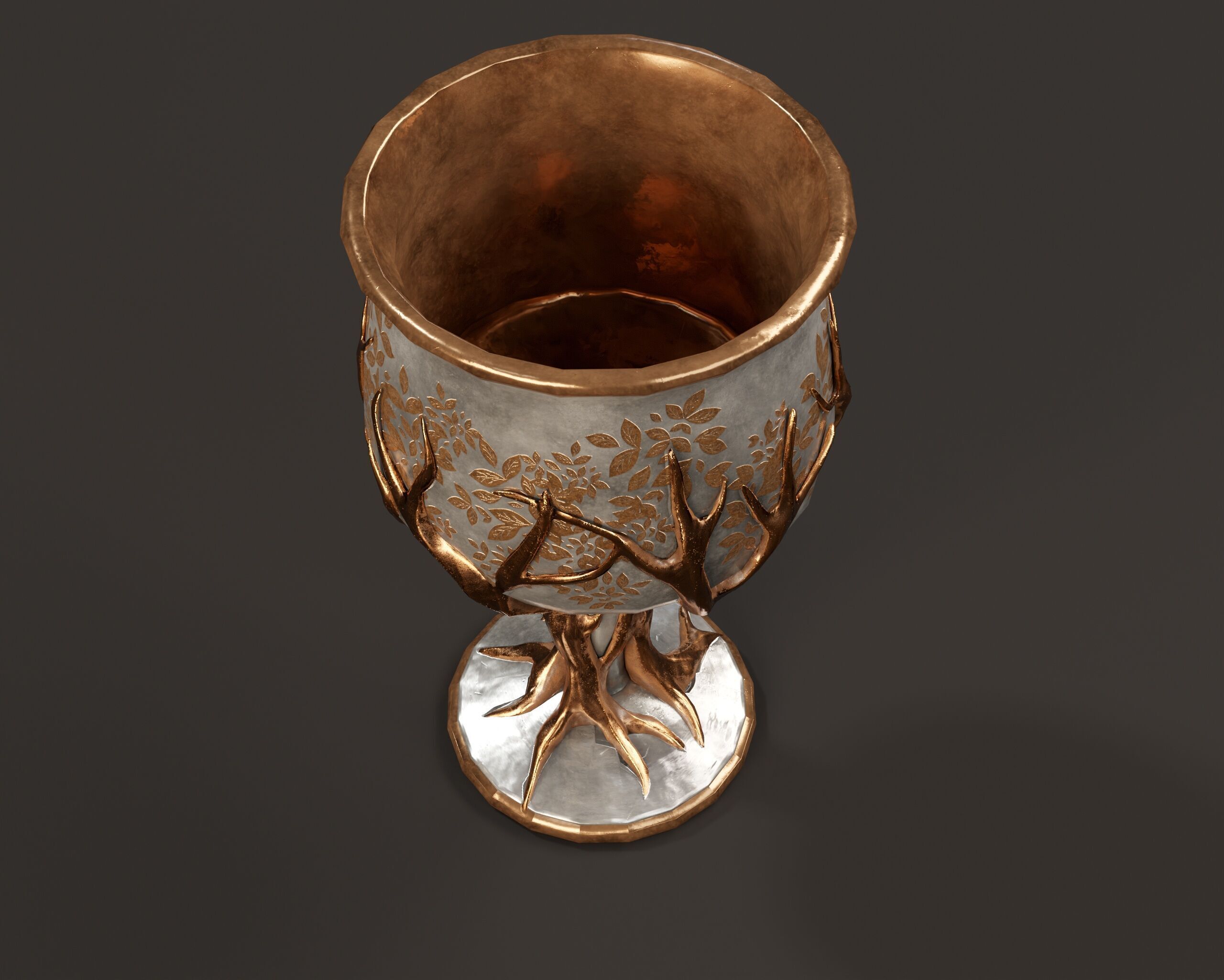 Forest Chalice Set Low-poly 3D model_8