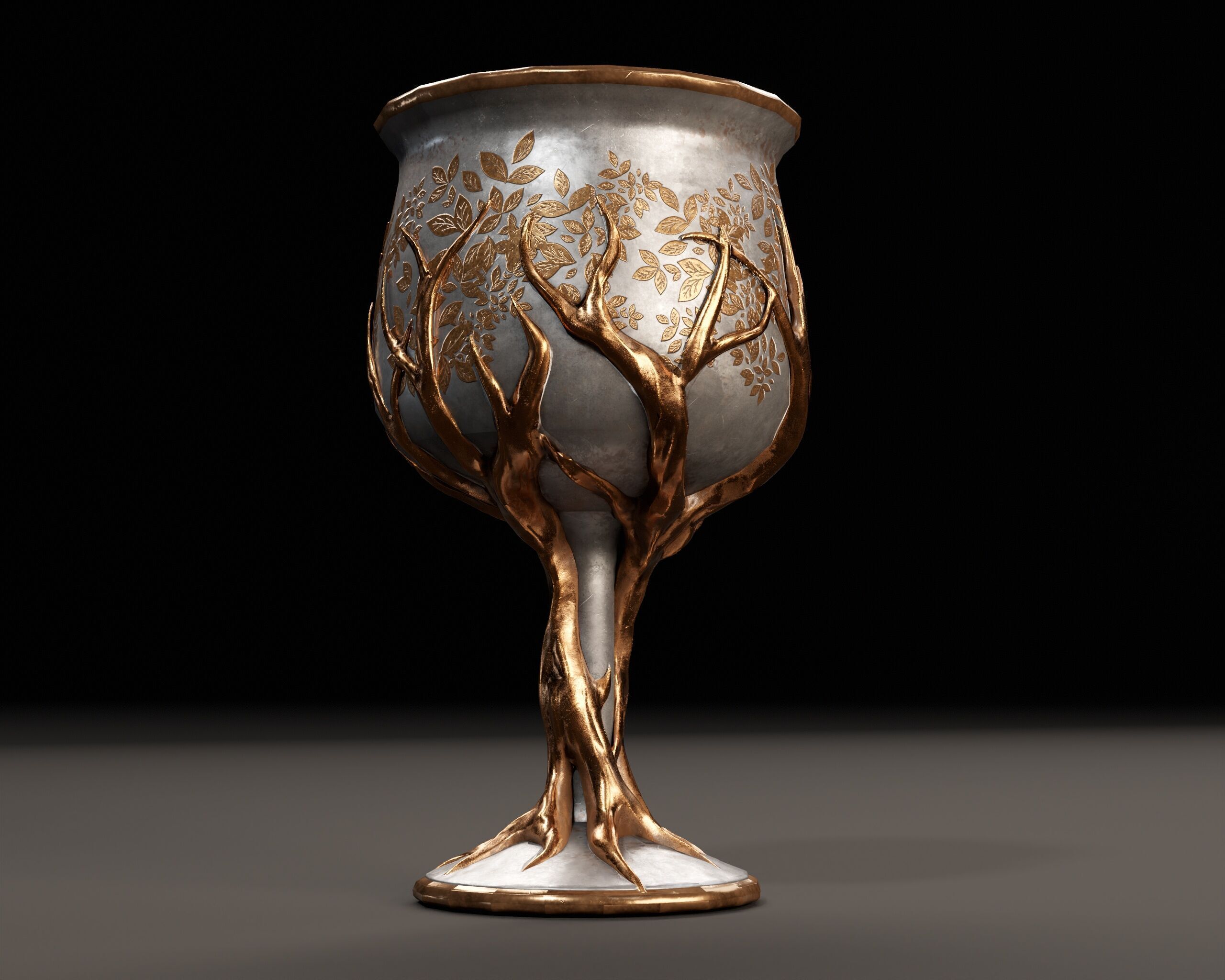 Forest Chalice Set Low-poly 3D model_14