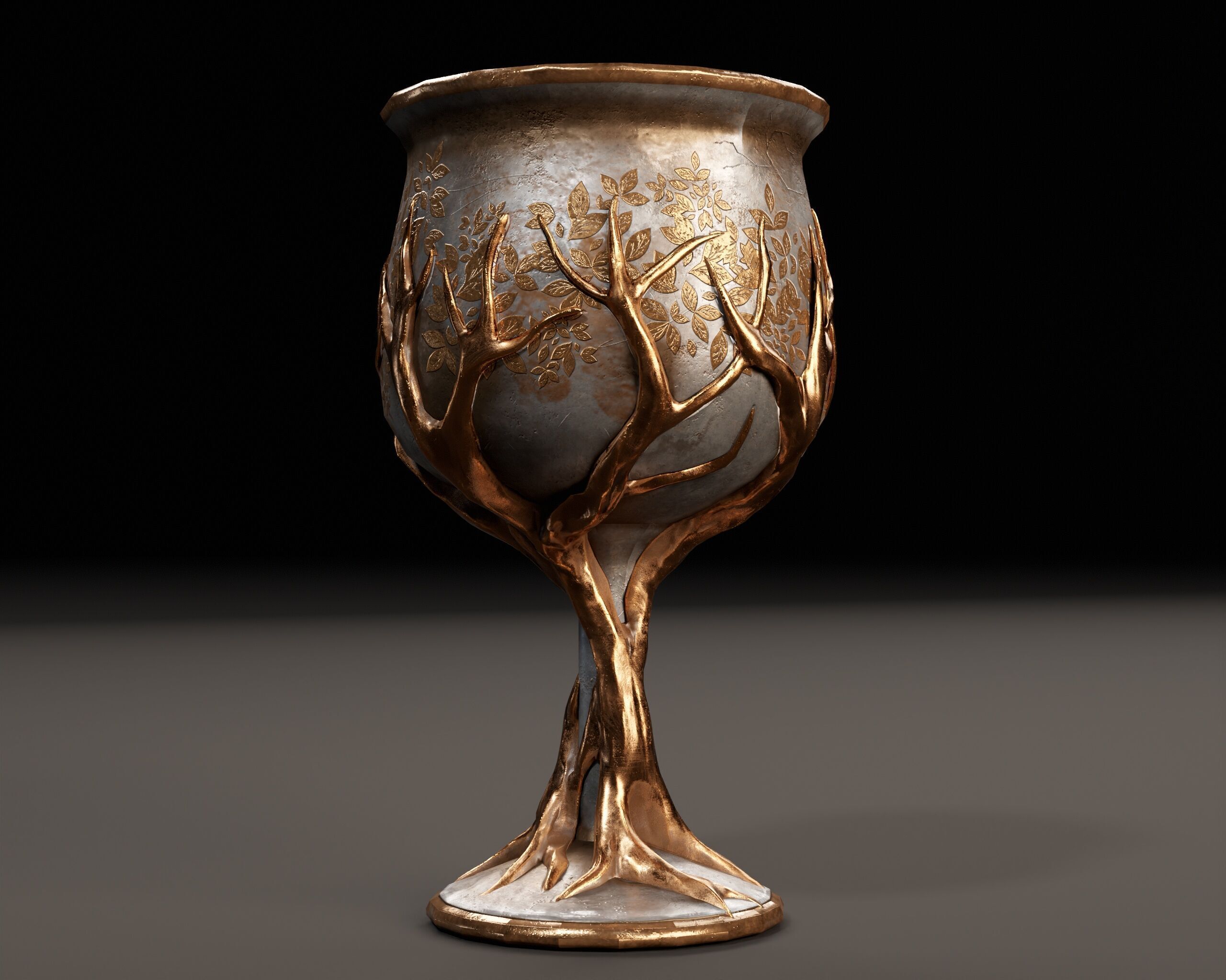 Forest Chalice Set Low-poly 3D model_12