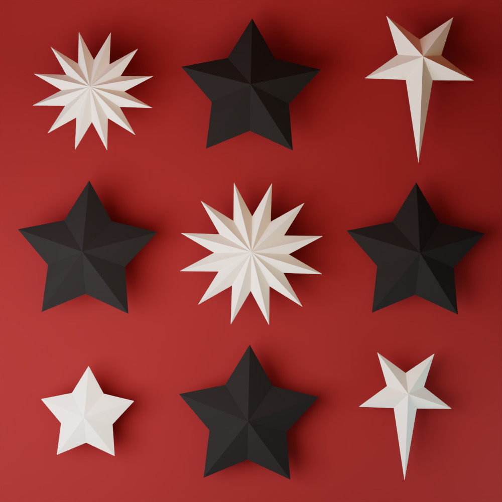 Lowpoly stars Free low-poly 3D model_5