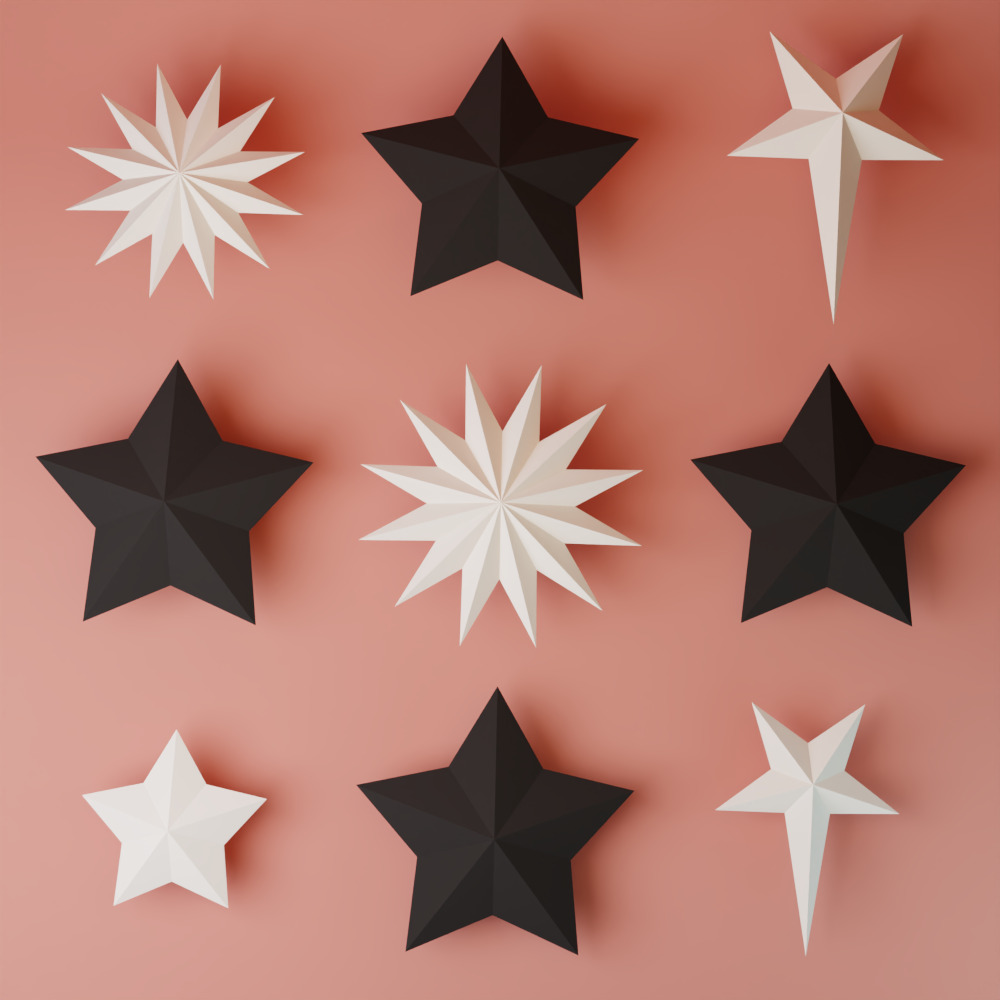 Lowpoly stars Free low-poly 3D model_3